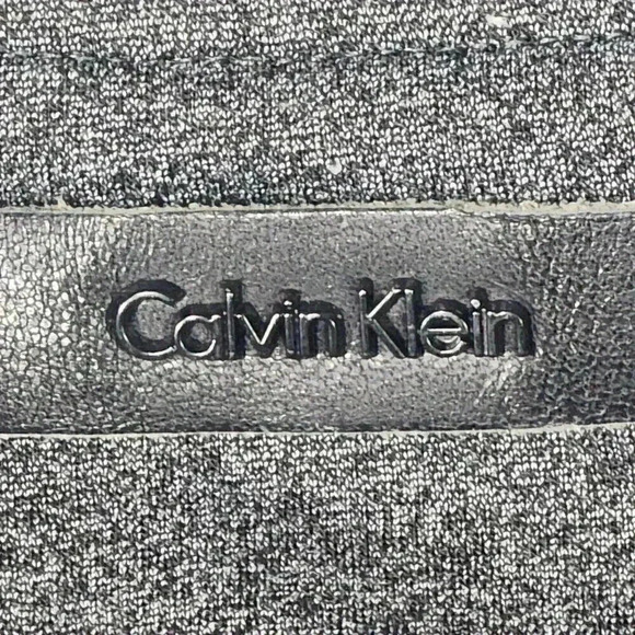 Calvin Klein Bomber Jacket Mens Small Gray Knit Lined Inside Pocket Stretch - Picture 11 of 16